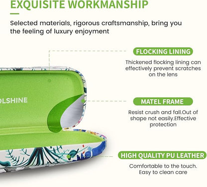 molshine Hard Shell Sunglasses Case, Classic Large Glasses Case for Women Men, Sunglass Eyeglasses