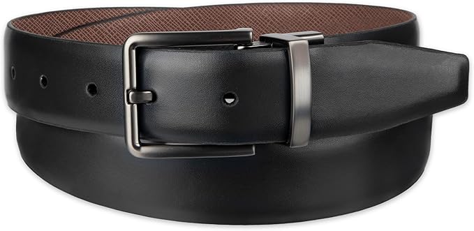 Calvin Klein Men’s Reversible Leather Belt - 2‑in‑1 Versatile Modern Style