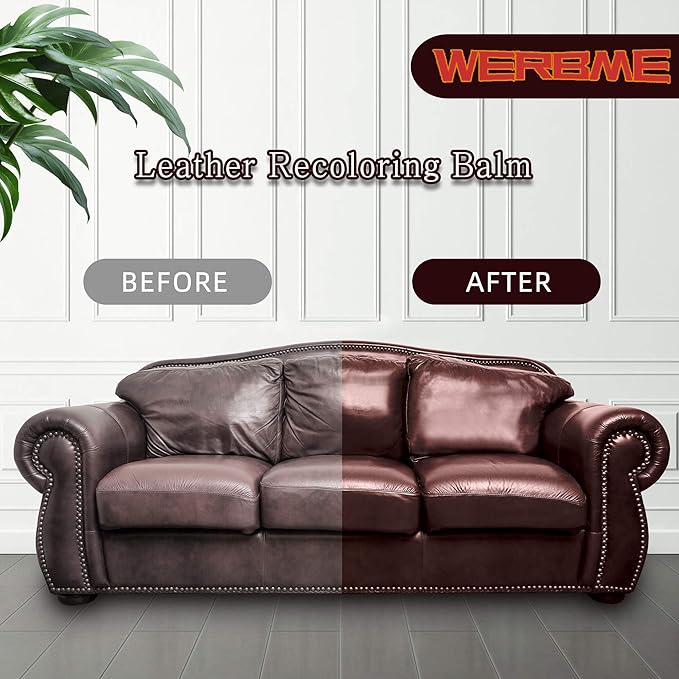 Leather Recoloring Balm & Color Restorer - 10OZ Multipurpose Dye & Paint for Faded Leather Couches, Car Seats, Shoes | Fix Scratches on Clothing, Furniture & Accessories(Camel)