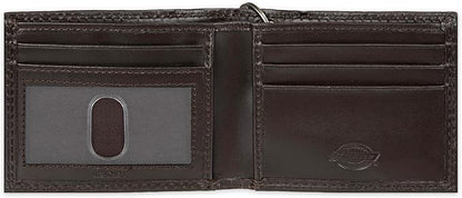 Dickies Men's RFID Everyday Leather Bifold Chain Wallet Black