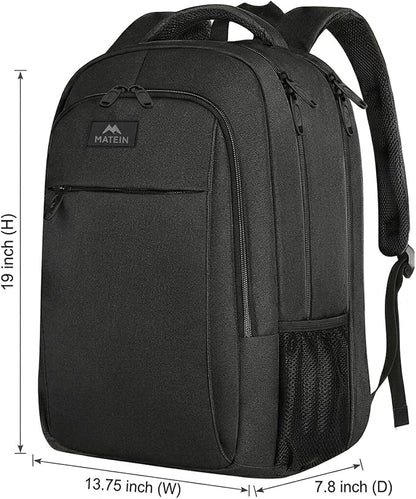 MATEIN Extra Large Backpack, 17 Inch Travel Laptop Backpack, Anti Theft TSA Friendly Business Work College Computer Backpack for Men Women, Black