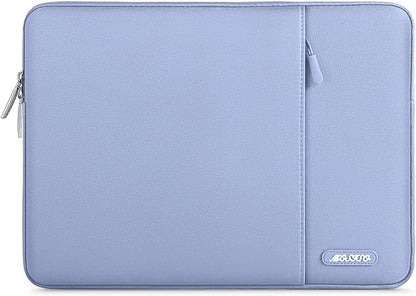 MOSISO Laptop Case 13.3 inch, 13-13.3 inch Laptop Sleeve Compatible with MacBook Air/Pro 13/Pro 14 M5 M4 M3 M2 M1, HP Dell ASUS Lenovo,Polyester Vertical Computer Sleeve Bag with Pocket, Pastel Blue