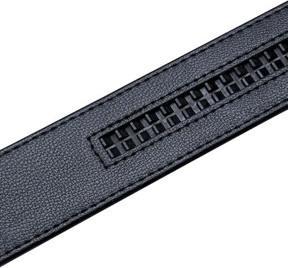 Barry.Wang Mens Belts Leather Ratchet Automatic Buckle Slide Click 1 3/8" Designer Dress Fashion Classic Casual Work Business