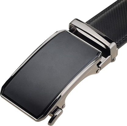 28"-68" Men's Leather Ratchet Dress Belt Big And Tall With Automatic Buckle