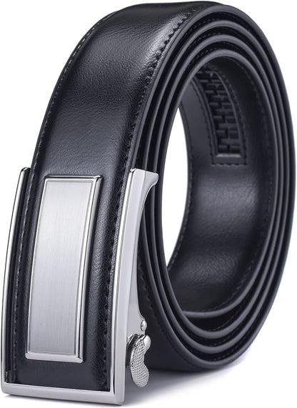 Men’s Belt Beltox Ratchet Dress Leather Buckle Belt Black Brown Blue 1 3/8” Gift Box