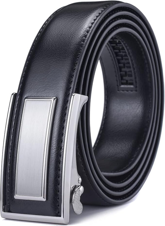 Men’s Belt Beltox Ratchet Dress Leather Buckle Belt Black Brown Blue 1 3/8” Gift Box