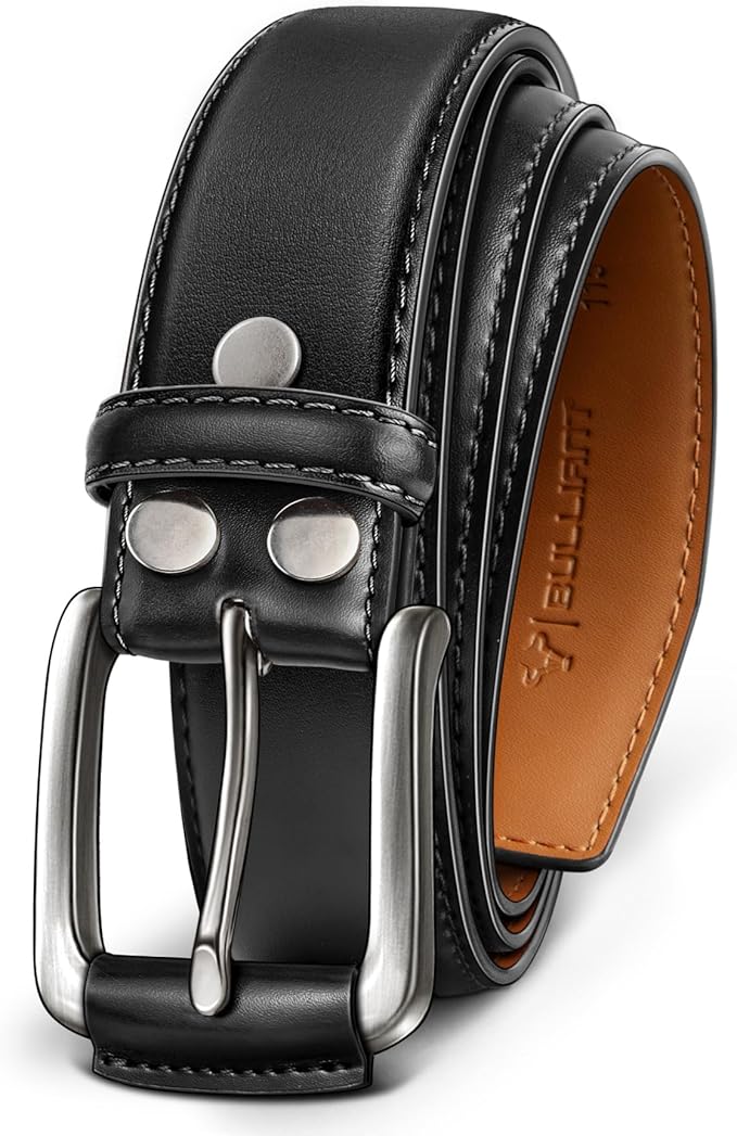 BULLIANT Men Belt Multi Pack,Leather Belt For Gift Men Golf Dress Casual Jean 7Holes 1 3/8"