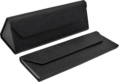Real Sic Glasses Case for Men and Women - Magnetic Folding Hard Shell Sunglass Holder - Inspired by Solid Color