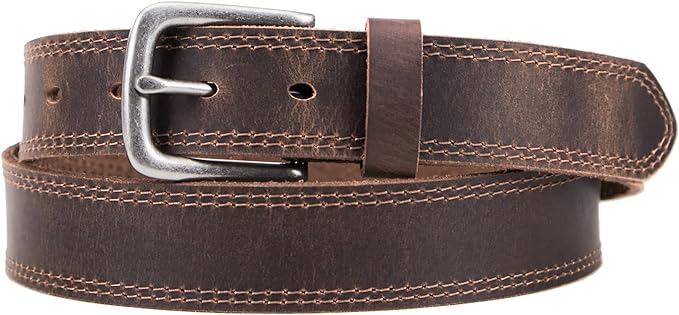 VATAN Men's Full Grain Leather Casual Every Day Jeans Belts, Handmade Men Leather Belt with Gift Box