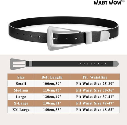 Women's Leather Belts for Jeans Pants Fashion Leather Waist Belt Ladies Dress Belts with Gold/Silver Buckle