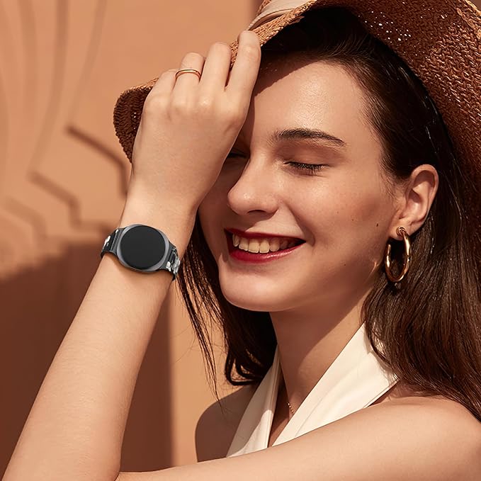 GEAK Slim Leather Band Compatible with Samsung Galaxy Watch 8 40mm 44mm/Watch 8 Classic 46mm, No Gap Adjustable Genuine Leather Replacement Dressy Strap for Samsung Watch 8 Bands Women