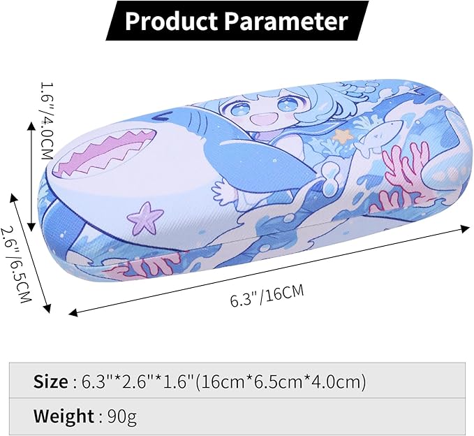 PERFECTSIGHT Hard Shell Eyeglasses Case, PU Leather Protective Glasses Case, Cute Eyeglass Case for Women Men Girls