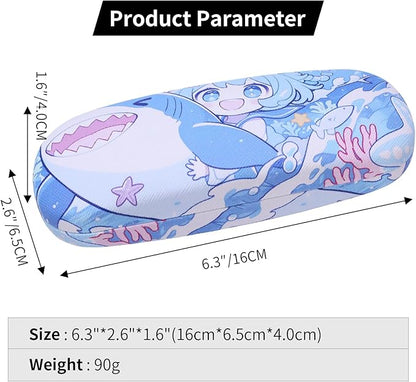 PERFECTSIGHT Hard Shell Eyeglasses Case, PU Leather Protective Glasses Case, Cute Eyeglass Case for Women Men Girls