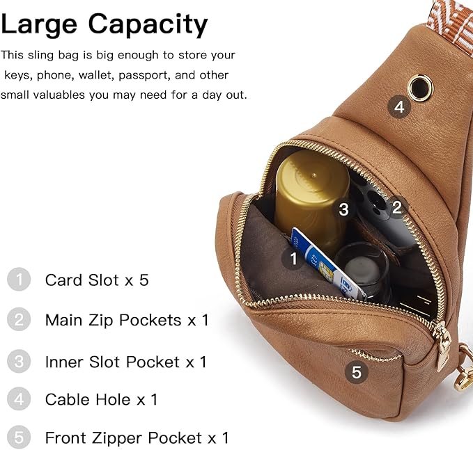 Telena Crossbody Bags for Women Leather Cross Body Sling Bag for Woman Travel