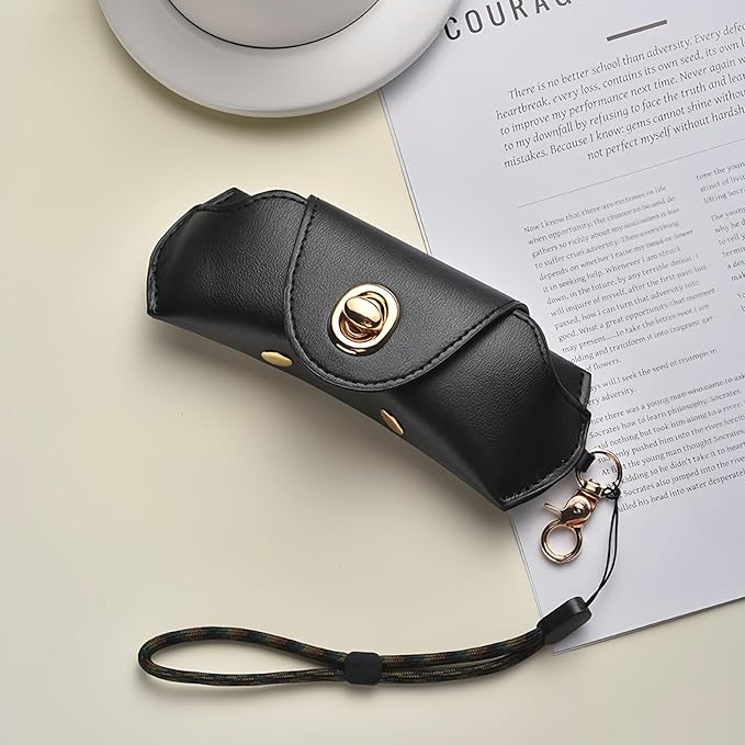 Vintage Leather Sunglasses Case, Portable Protective Case for Glasses Unisex Glasses Pouch Spectacles Organizer