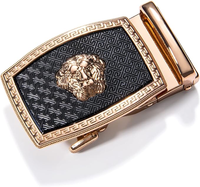 Barry.Wang Mens Belts Leather Ratchet Automatic Buckle Slide Click 1 3/8" Designer Dress Fashion Classic Casual Work Business