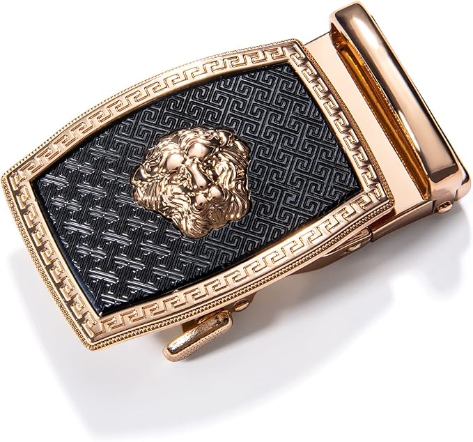Barry.Wang Mens Belts Leather Ratchet Automatic Buckle Slide Click 1 3/8" Designer Dress Fashion Classic Casual Work Business