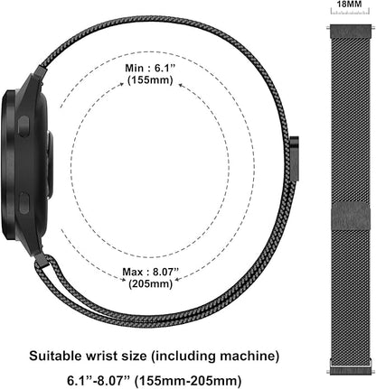 18mm Metal Bands for Garmin Venu 3S / Venu 4 41mm / Venu 2S / Vivoactive 4S / Vivomove 3S / Forerunner 265s Watch Bands, Quick Release Stainless Steel Metal Replacement Wristband Strap for Garmin Forerunner 255s/265s Bands Women Men