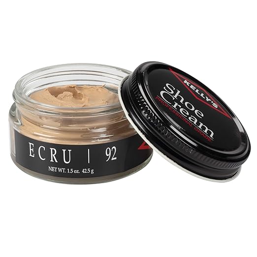 Kelly's Ecru Shoe Polish 1.5 oz - Professional Leather Shoe Cream