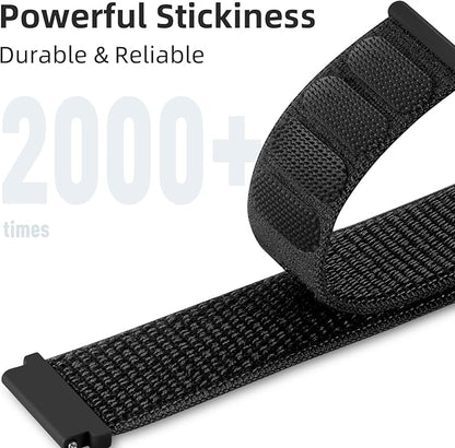 DaQin 22mm 20mm 18mm Quick Release Watch Band Compatible with Garmin Venu 3 2/Forerunner 255 265 955/Vivoactive 5 6 4 3, Nylon Watch Straps Adjustable Sport Replacement for Samsung Galaxy Watch 7 6 5 4/3 45mm/Galaxy Watch 46mm Men Women, 3 Packs