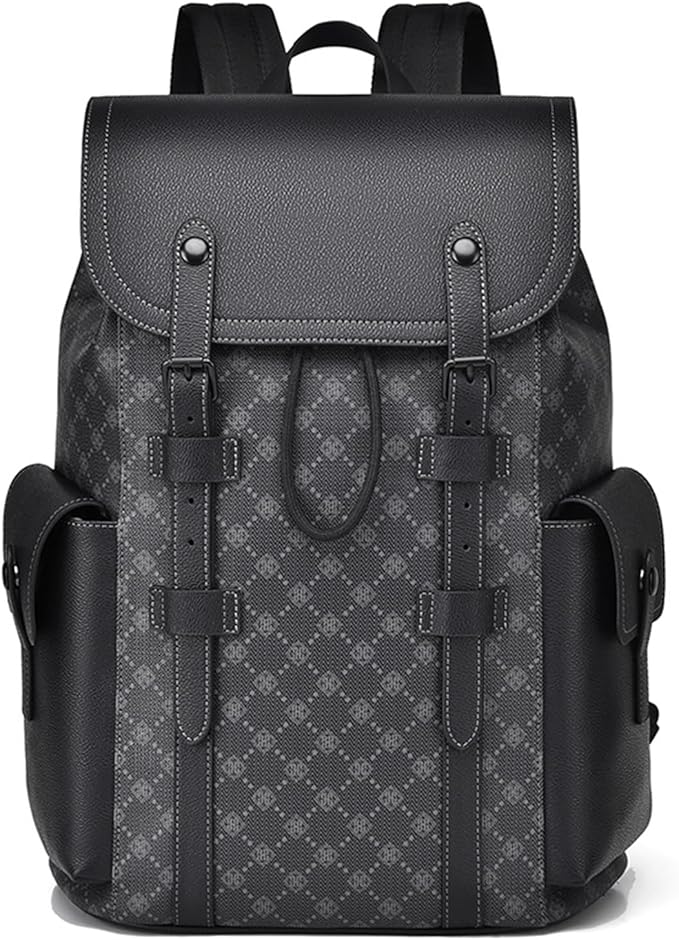KingTo Laptop Backpack for Men Luxury Anti-Theft Travel Backpack Casual Business Waterproofing Computer Bag (A-Black-1)