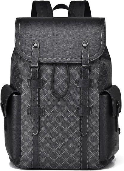 KingTo Laptop Backpack for Men Luxury Anti-Theft Travel Backpack Casual Business Waterproofing Computer Bag (A-Black-1)