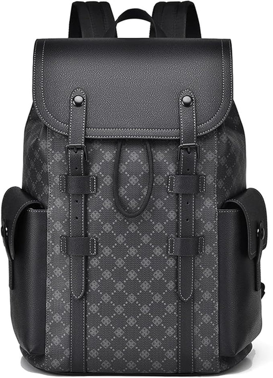 KingTo Laptop Backpack for Men Luxury Anti-Theft Travel Backpack Casual Business Waterproofing Computer Bag (A-Black-1)