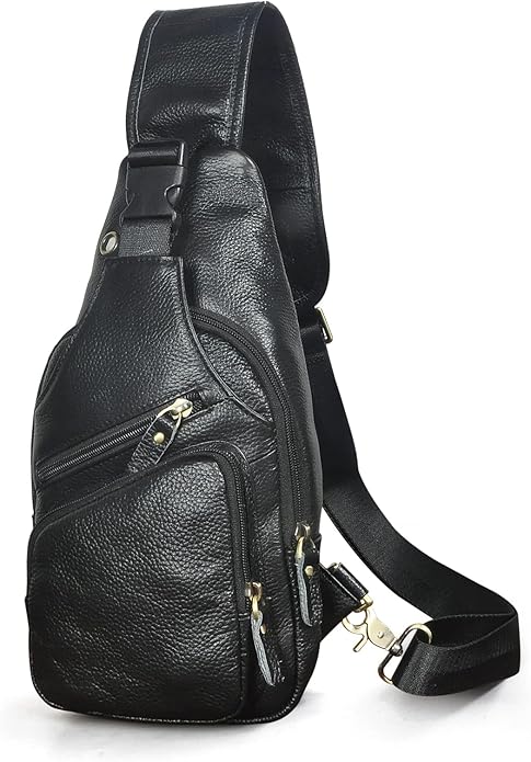 Le'aokuu Men Fashion Casual Tea Designer Travel Hiking Crossbody Chest Sling Bag Rig One Shoulder Strap Bag Men Leather 8015 | Fashion, Casual, Tea, Designer, Travel, Hiking
