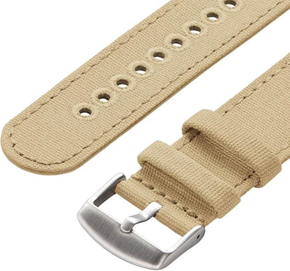 Archer Watch Straps - Canvas Quick Release Watch Bands (Sand, 22mm)
