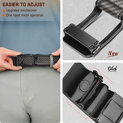 BULLIANT Men's Ratchet Belt Nontrimmable-Click Belt Adjustable for Men Gift Lightweight 1 3/8"