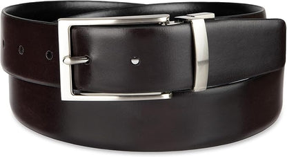 Calvin Klein Men’s Reversible Leather Belt - 2‑in‑1 Versatile Modern Style