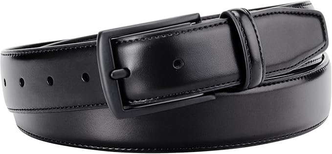 KM Legend Mens Leather Dress Belt for Work Business and Casual