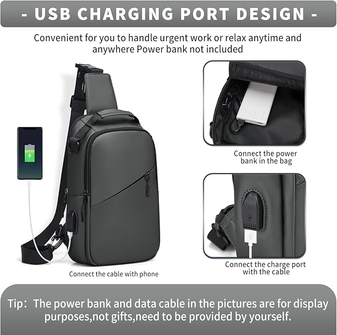 Messenger bag for Men,Small Sling Crossbody Backpack Shoulder Bag for Men Women,canvas Strap Backpack Sling Bag