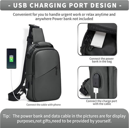 Messenger bag for Men,Small Sling Crossbody Backpack Shoulder Bag for Men Women,canvas Strap Backpack Sling Bag