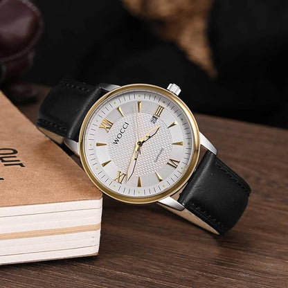 WOCCI Quick Release Watch Band, Distressed Genuine Leather, Stainless Steel Buckle, Strap Width 18mm 19mm 20mm 22mm 24mm