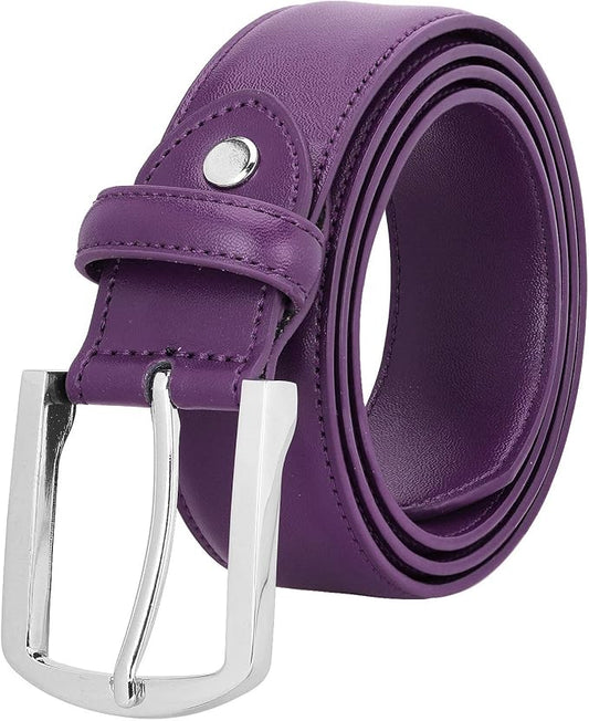 Falari Men Genuine Leather Casual Dress Belt With Single Prong Buckle, Classic Style Belt