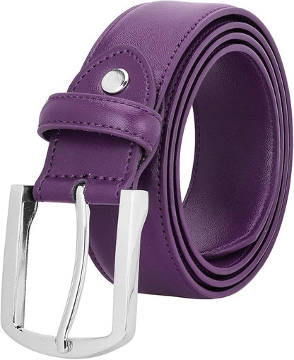 Falari Men Genuine Leather Casual Dress Belt With Single Prong Buckle, Classic Style Belt