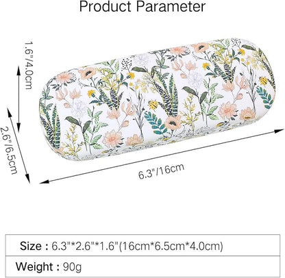 PERFECTSIGHT Hard Shell Eyeglasses Case, PU Leather Protective Glasses Case, Cute Eyeglass Case for Women Men Girls