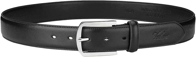 Falari Men Genuine Leather Casual Dress Belt With Single Prong Buckle, Classic Style Belt