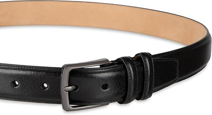 Haggar mens Leather Dress Belt for Suits and Pants - Classic, Formal, Business, Work