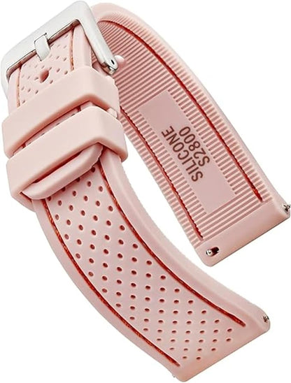 ALPINE Sporty Premium Soft Silicone Adjustable Watch Band - Replacement Rubber Watch Bands for Women & Men - Waterproof Quick Release Watch Straps - Compatible with Regular & Smart Watch Bands