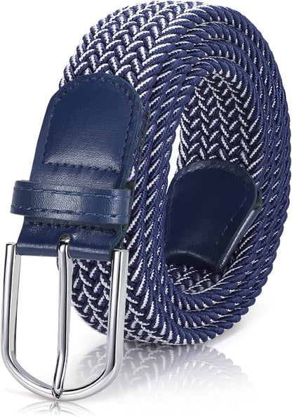 XZQTIVE Braided Belt Stretch Belt for Men and Women Multicolored Woven Golf Belt Elastic Jean Belts