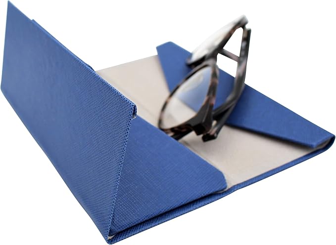 Real Sic Glasses Case for Men and Women - Magnetic Folding Hard Shell Sunglass Holder - Inspired by Solid Color