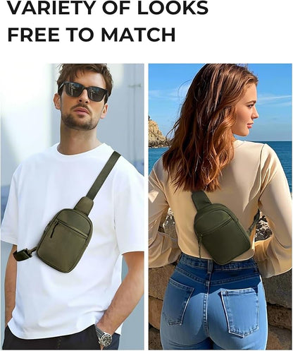 CHOLISS Small Sling Bag for Women and Men, Crossbody Bags Trendy Fanny Packs Chest Bag with Extended Strap