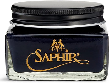Saphir Medaille d'Or Pommadier Cream 75ml – Natural Cream Leather Shoe Polish, Leather Conditioner for Boots, Handbags