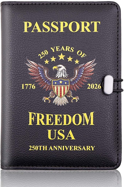 Melsbrinna Premium Leather Passport Holder Covers Case, Waterproof Rfid Blocking Travel Wallet Passport Holder with Pen Holder, Cute Passport Book for Women/Men