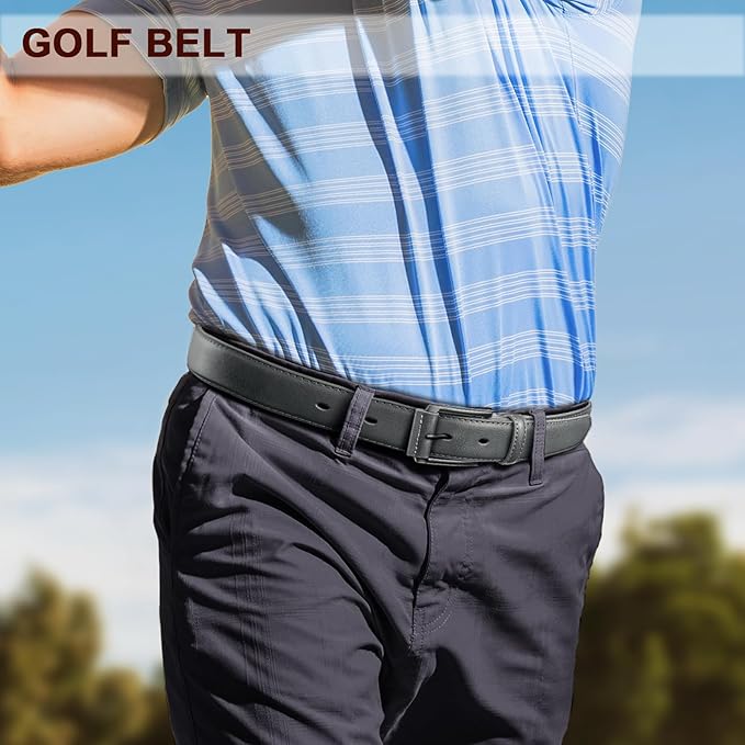 KEMISANT Men Belt-Genuine Leather Belt for Men Dress Casual Golf Jeans 1 3/8"