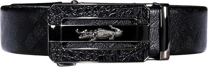 Barry.Wang Mens Belts Leather Ratchet Automatic Buckle Slide Click 1 3/8" Designer Dress Fashion Classic Casual Work Business