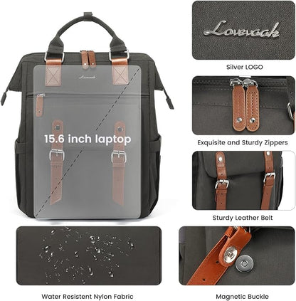 LOVEVOOK Laptop Backpack for Women, Teacher Nurse Bag Work Travel Computer Backpacks Purse