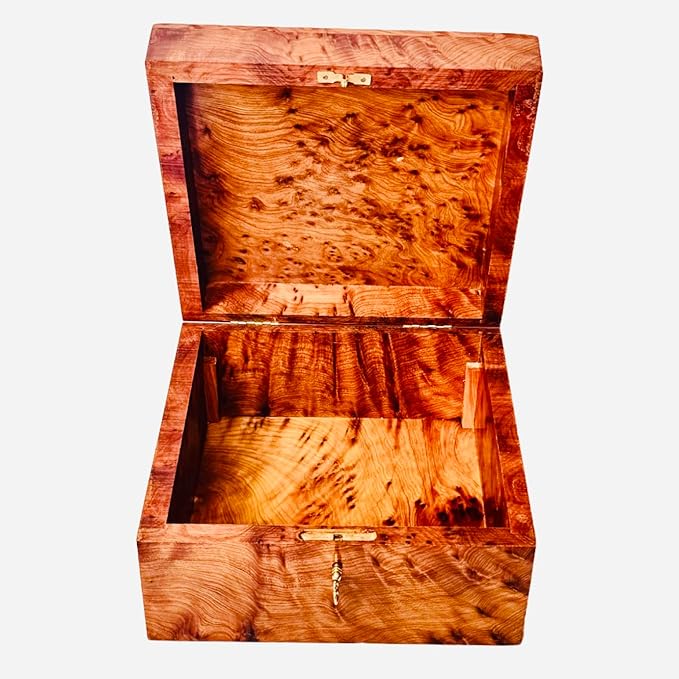 Hand Carved Wooden Multipurpose Keepsake Jewelry Decorative Art Box Storage Organizer (Large wood Box,Antique)